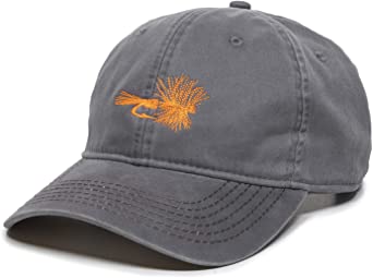 Dry Fly Fish Lure Dad Hat - Adjustable Polo Style Baseball Cap for Men & Women