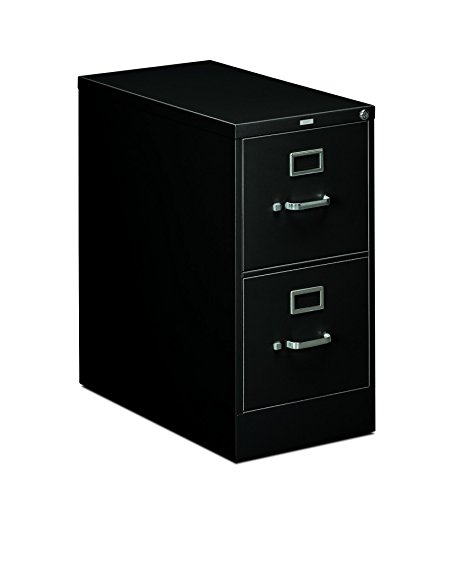 HON 2-Drawer Office Filing Cabinet - 310 Series Full-Suspension Letter File Cabinet, 26.5"D, Black (H312)