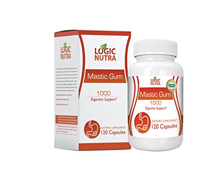 Mastic Gum 1000 mg 120 vegetarian capsules by Logic Nutra - Pylori Plex