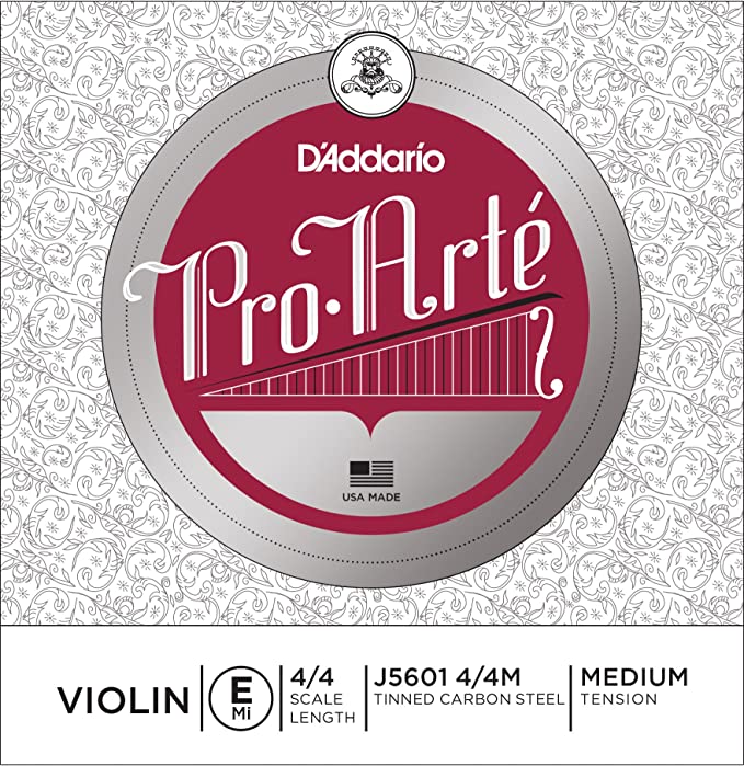 D'Addario J5601 4/4M Pro-Arte Nylon violin Strings, Medium