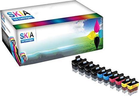 Skia 10 Pack LC41 Replacement Ink Cartridges for Brother DCP-110C DCP-120c Intellifax 1840C 1940CN 2440C MFC-210C MFC-3240C MFC-3340CN MFC-420CN MFC-5440CN MFC-5840CN MFC-620CN LC 41