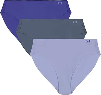 Under Armour Women's 3-Pack Pure Stretch No Show Bikini Underwear, All-Day Comfort & Ultra-Soft Fit