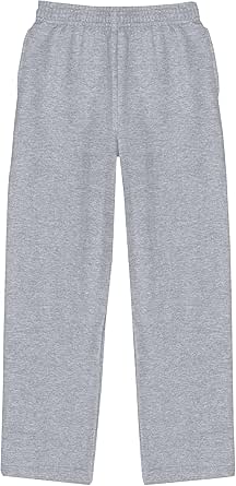 Hanes Boys Ecosmart Open Leg Sweatpants, Midweight Fleece Pants With Pockets