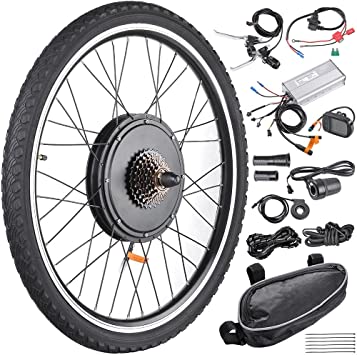 AW 26"x1.75" Rear Wheel Electric Bicycle LCD Display Motor Kit E-Bike Conversion 48V1000W