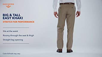 Dockers Men's Classic Fit Easy Khaki Pleated Pants