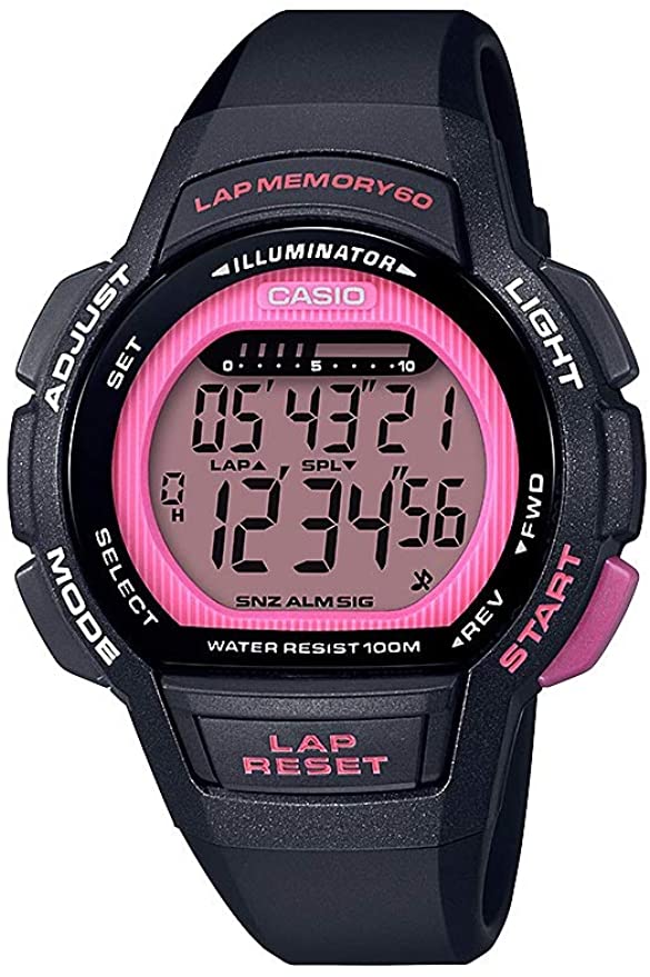 Casio Women's LWS- 1000H- 1AVCF Runner Series Digital Display Quartz Black/Green Watch