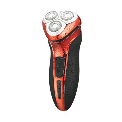 SURKER Electric Rotary Shaver for Men Waterproof Men's Electric Razor Rechargeable with Pop-up Trimmer Best Gift Golden Red