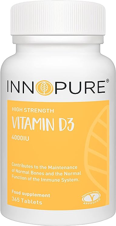 Vitamin D3 Optimum Strength - 5,000 IU | One a Day Easy to Swallow Tablets | 1 Year Supply 365 Tablets | Innopure