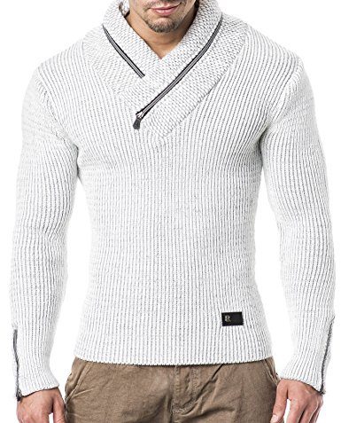 Leif Nelson LN4170 Men's Pullover With Zipper Accents