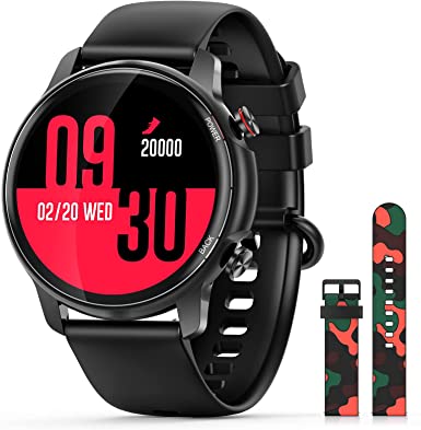 Smart Watches for Men, Smart Watch Round, Mens Smart Watch, Android Smart Watches for Men, Fitness Trackers for Men with Heart Rate Monitoring, Activity Tracker Compatible with Android and iOS