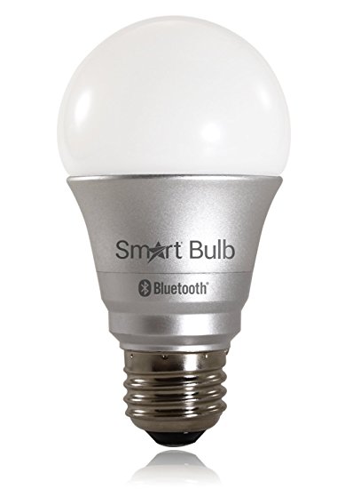 Smart Bulb, App Controlled LED Light Bulb compatible w/ Bluetooth 4.0 Apple/Android Devices, Turn On/Off/Dimmable w/ App, 6.5W A19, Warm White 3000K Light Color