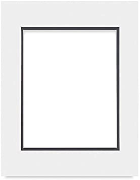 Poster Palooza White on Black Double Photo Mat 24x36 for 20x30 Photos - Fits 24x36 Frame