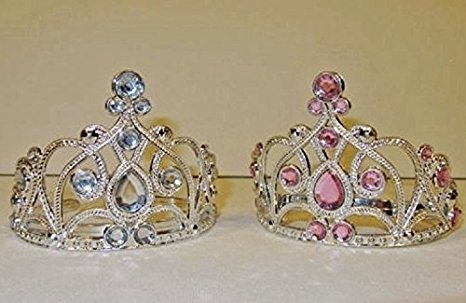 The Wishlist Store Fits 18 Inch American Girl Doll 2 Crown Tiaras Silver and Pink