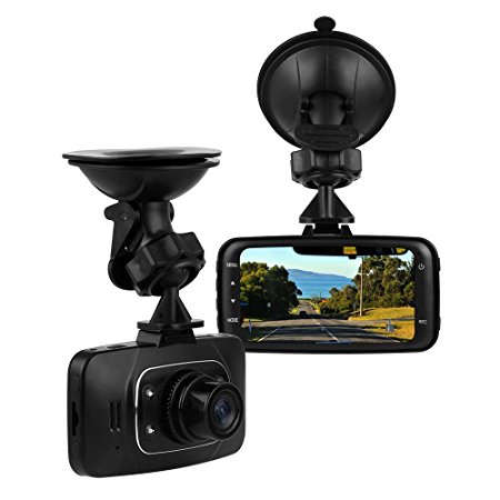 On Dash Video, Lecmal GS8000 Dash Cam for Cars with Night Vision / HD 1080P Car Dash Cam / 2.7" 120 Degree HDMI Car Camcorder with G-Sensor and Motion Detection, Supporting TF Card (Up to 32 GB)