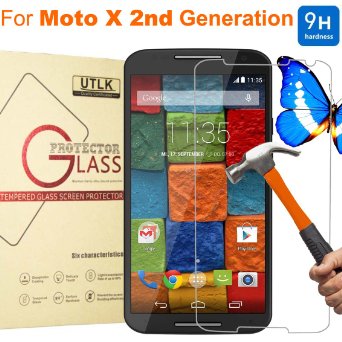 UTLK Tempered Glass Screen Protector for Motorola Moto X 2nd Generation HD Clear