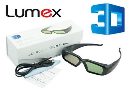 Lumex DL6 3D Active Shutter DLP Link immersive High Quality 3D viewing Glasses for Smart TV or Smart Projector