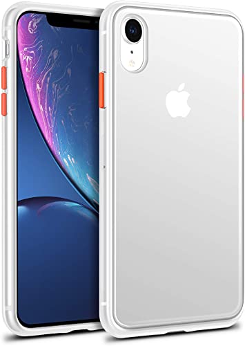 CHEERINGARY Case for iPhone XR Case Clear Slim Fit Protective Anti Scratch Case Matte Finish TPU Shell Heavy Duty Shock Absorption Anti Fingerprint Cover for iPhone XR 10R 6.1inches Transparent White