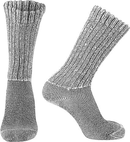 Doctor's Choice Wool Diabetic Socks for Men Size 10-13, Warm, Thermal, Non Binding, Large, Black, 1 Pair