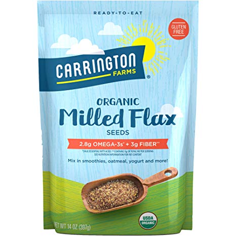 Carrington Farms Organic Milled Flax Seed, Gluten Free, USDA Organic, 14 Ounce, Packaging May Vary