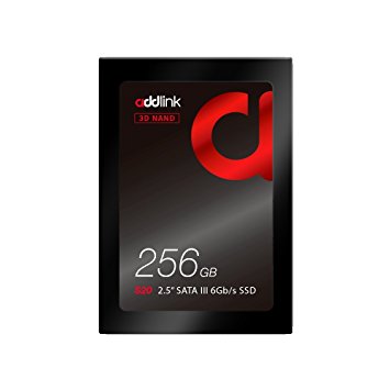 addlink 3D NAND SSD S20 256GB SATA III 6Gb/s 2.5-inch/7mm Internal Solid State Drive with Read 550MB/s Write 500MB/s (3D NAND 256GB)