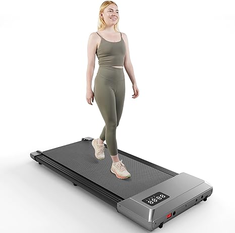 Walking Pad 2 in 1 Under Desk Treadmill, 2.5HP Low Noise Walking Pad Running Jogging Machine with Remote Control for Home Office, Lightweight Portable Desk Treadmill Installation Free