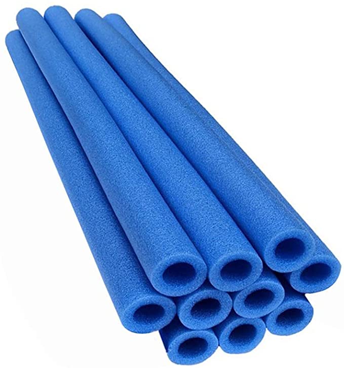 Newmind 10Pcs Trampoline Pole Foam Sleeves Replacement Cover Padding Protective Cover Railing Fence for Children Jumping Bed Blue Swimming Pool 40cm