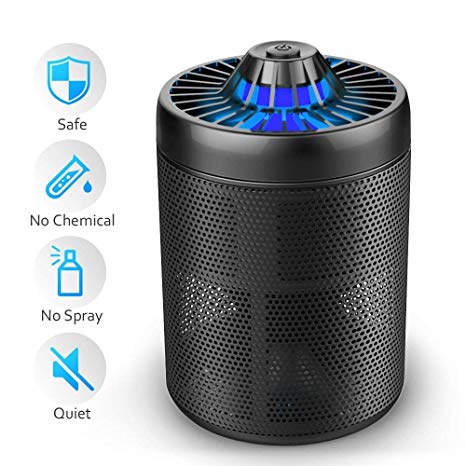 DOUHE Bug Zapper, Mosquito Killer Trap - Mosquito Trap Light Electric Insect Killer UV LED Lamp Physical Mosquito Repellent No Radiation,Indoor Use Only,Black Color