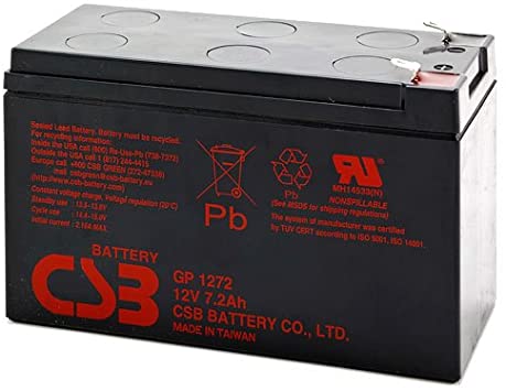 CSB GP1272 F1 12V / 7.2 AH Home Alarm Battery