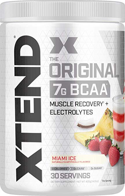 Xtend Original Bcaa Powder Miami ice | Sugar Free Post Workout Muscle Recovery Drink with Amino Acids | 7g bcaas for Men & Women | 30 Servings