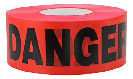 CH Hanson 1000 ft. Red Caution Danger Barricade Tape 3 mil