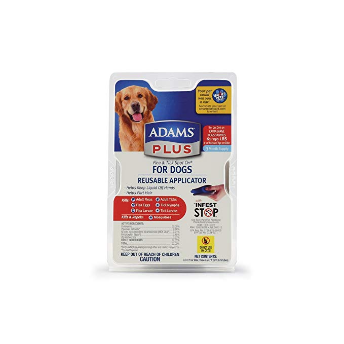 Adams Plus Flea and Tick Spot On for Dogs.