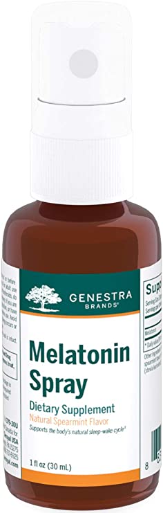 Genestra Brands - Melatonin Spray - Sleep Support in Easy Dosing Spray - 1 fl. oz. - Spearmint Flavor