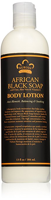 Nubian Heritage Lotion, African Black Soap, 13 Fluid Ounce