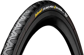 Continental Grand Prix 4 Season Black Edition Road Bike Tire - Vectran Puncture Protection, DuraSkin Sidewall Protection, Folding Bike Tire (700x23, 700x25, 700x28, 700x32)