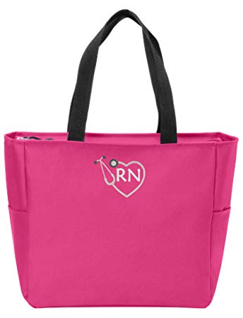 RN Nurse Tote Bag | Gift for Nurse (Pink)