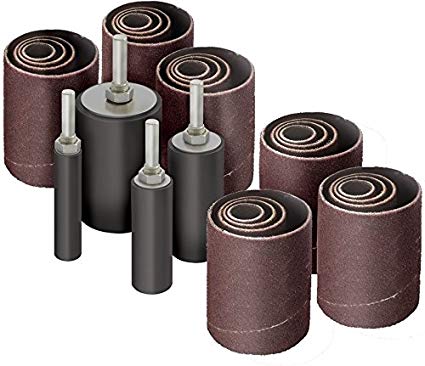 28pk Sanding Drums and Sleeves Set for Drill, 2 inch Long