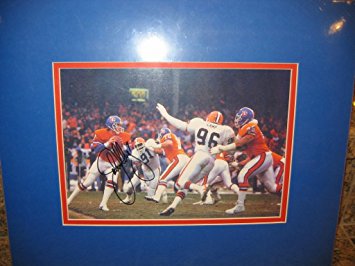 * JOHN ELWAY * Denver Broncos signed "The Drive" 16x13" photo display / UACC Registered Dealer # 212