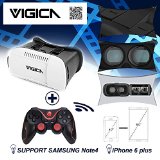 VIGICA Virtual Reality VR Glasses 3D Video Glasses Bluetooth Game Controller Gamepad for Smartphone PC Windows Set top Boxeswith gamepad