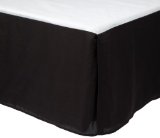 Divatex Home Fashions 200-Thread Count Queen Bed SkirtDust Ruffles Black