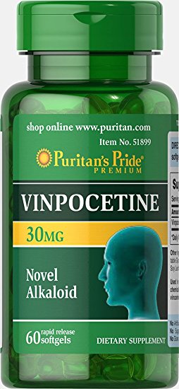 Puritan's Pride Vinpocetine 30 mg-60 Rapid Release Softgels