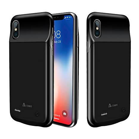 A-TION iPhone X/XS Battery Case 3200mAh Ultra Slim Charging Case (5.8 inch) Protective Charger Case Extended Power Pack with Magnetic Mental - Support Lightning Headphones, Bluetooth Earphone
