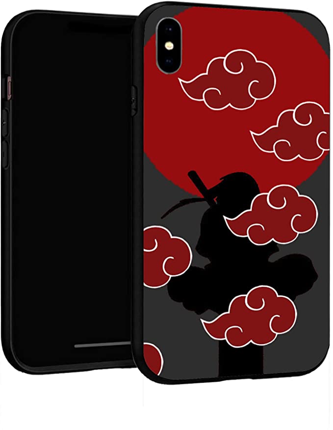 N / A iPhone XR Case,Slim Custom Cases Cover for iPhone XR 6.1" (Naruto-Akatsuki-Itachi)