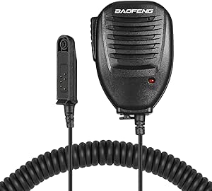 BAOFENG Waterproof Speaker Two Way Radio Microphone Ham Radio Handheld Remote Shoulder Mic for Baofeng UV-9R UV-9R Plus MK1 UV-9R PRO UV-9G GT-3WP BF-T57 BF-9700 UV-82WP(T-56)