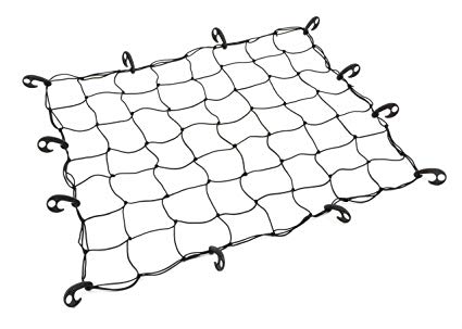 35in x 40in PowerTye Mfg Utility Elastic Cargo Net with Premium Latex Bungee Material, 12 Adjustable Hooks and 5"x5" Mesh, Black Net