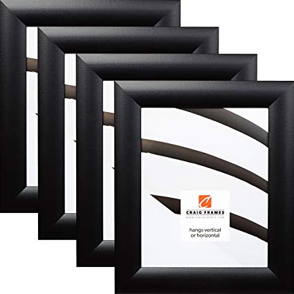 Craig Frames WB3 12 x 16 Inch Picture Frame, Black, Set of 4