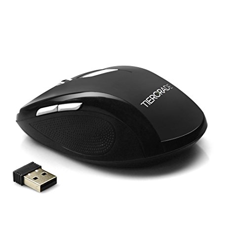 Tiergrade 2.4G Wireless Mouse, Nano Receiver, 6 Buttons, 1600 DPI 3 Adjustment Levels, Design for Laptop Notebook PC Laptop Computer