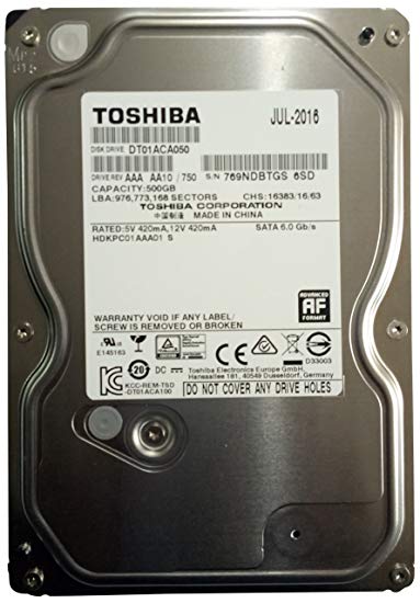 Toshiba DT01ACA050 500 GB 3.5-Inch Internal Hard Drive 500