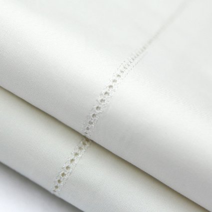 LINENSPA Premium Italian Sheets - 100 Egyptian Cotton Percale - Made in Italy - King - White