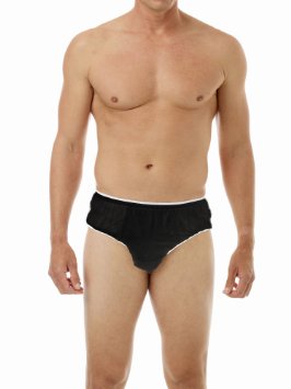 Mens Disposable Underwear Brief Style Black 30-pack, Medium