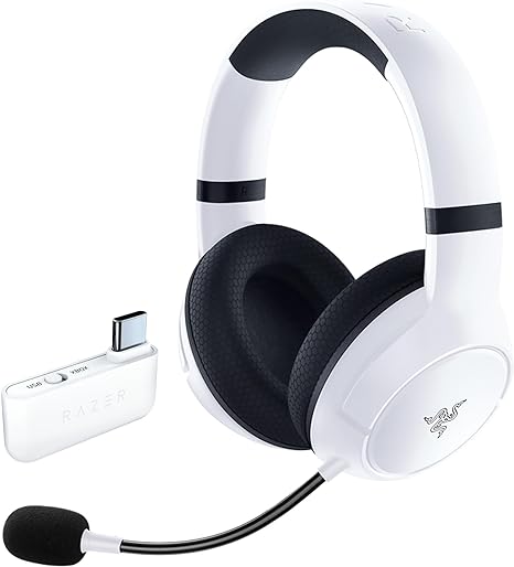 Razer Kaira HyperSpeed Wireless Gaming Headset for Xbox Series X|S, Xbox One, PC: TriForce 50mm Drivers - HyperClear Cardioid Mic - Low Latency Bluetooth - Up to 30 Hour Battery Life - White